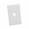 Show product details for 601WH-25 Platinum Tools Wall Plate Standard 1 Port - White - 25 Pack