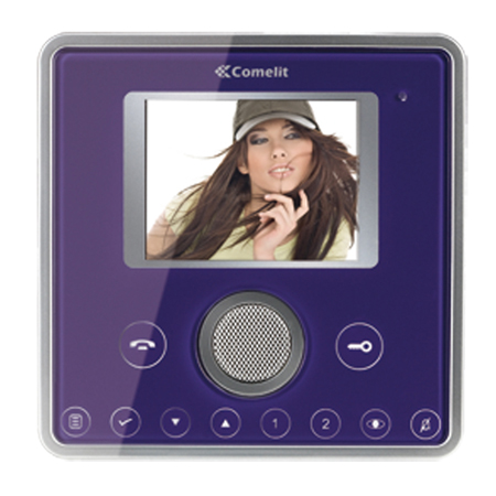 6101F Comelit Planux video monitor front template -Rock Violet colour