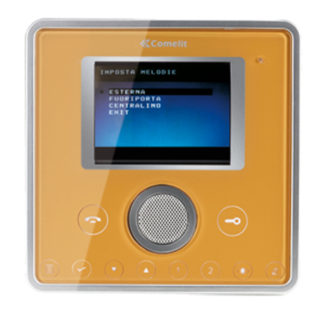 6101J Comelit Planux video monitor front template - Gold colour