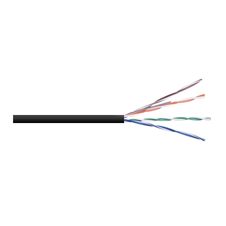 6RNSM2B Remee 23 AWG 4 Pair Unshielded Twisted Pairs (UTP) Solid Bare Copper CMR Cat6 Non-Plenum Network Cable - 1000' Pull Box - Black