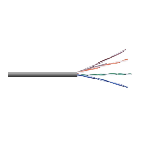 6RNSM2G Remee 23 AWG 4 Pair Unshielded Twisted Pairs (UTP) Solid Bare Copper CMR Cat6 Non-Plenum Network Cable - 1000' Pull Box - Gray