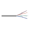 Show product details for 6RNSM2G Remee 23 AWG 4 Pair Unshielded Twisted Pairs (UTP) Solid Bare Copper CMR Cat6 Non-Plenum Network Cable - 1000' Pull Box - Gray