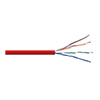 Show product details for 6RNSM2R Remee 23 AWG 4 Pair Unshielded Twisted Pairs (UTP) Solid Bare Copper CMR Cat6 Non-Plenum Network Cable - 1000' Pull Box - Red