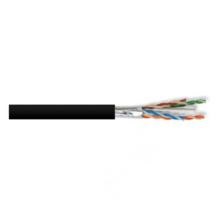 6UA234STPRM1B Remee 23 AWG 4 Pair Shielded Twisted Pairs Copper CMR Cat6a Non-plenum Network Cable - 1000' Reel - Black