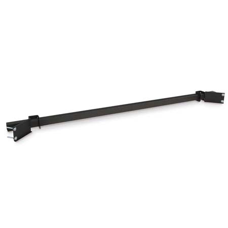 7000-3-5CR-00 Kendall Howard Corner Performance Plus Accessory Bar Kit - Black Powder Coated Finish - 56"W x 2.54"H x 2.16"D