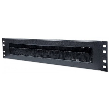 712774 Intellinet Network Solution 19" Cable Entry Panel - 2U with Brush Insert - Black