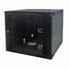 Show product details for 713825 Intellinet 19" Double Section Wallmount Cabinet 6U Flatpack - Black - (23.62") depth