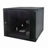 Show product details for 713863 Intellinet 19" Double Section Wallmount Cabinet 12U Flatpack - Black (23.62") depth