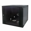 Show product details for 713887 Intellinet 19" Double Section Wallmount Cabinet 15U Flatpack - Black (23.62") depth