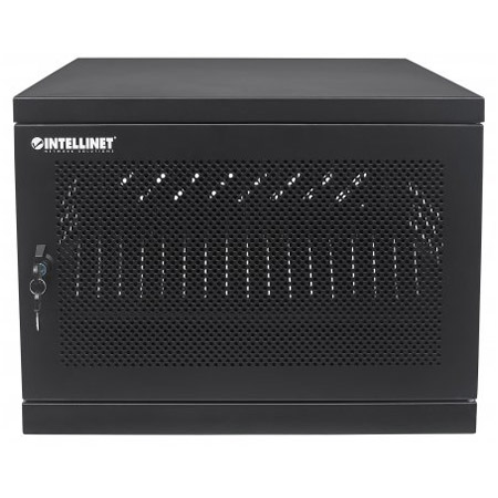 714778 Intellinet Network Solutions Professional Desktop Charging Cabinet - 14 Bays - Provides up to 21.6 A of Power - Metal Housing - Wallmountable - Sliding and Adjustable Shelf