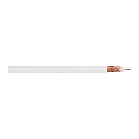 725105/95BCM1W Remee 18 AWG Bare Copper Braid Shielded Solid Bare Copper RG6 CMP Plenum CCTV Coaxial Cable - 1000' Reel - White
