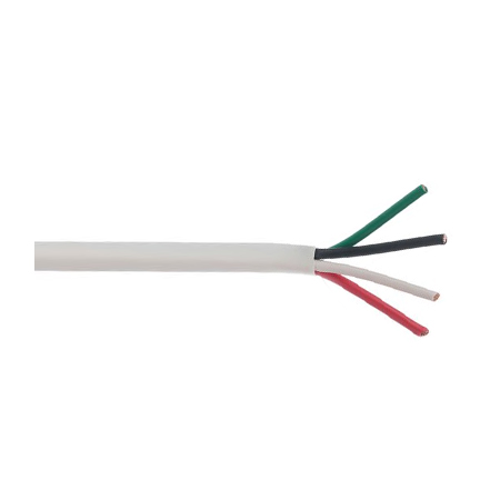 725146M1W Remee 14 AWG 4 Conductors Unshielded Stranded Bare Copper FPLP Plenum Security and Alarm Cables - 1000' Reel - White