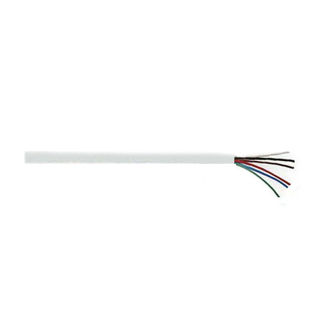 725228M1W Remee 22 AWG 6 Conductors Unshielded Stranded Bare Copper CMP Plenum Security and Alarm Cables - 1000' Reel - White
