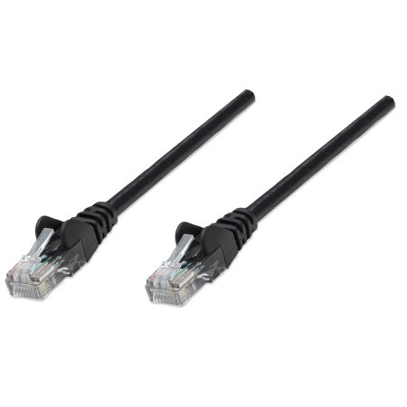 736091 Intellinet Cat5e UTP RJ-45 Male / RJ-45 Male - 1 Feet - Black
