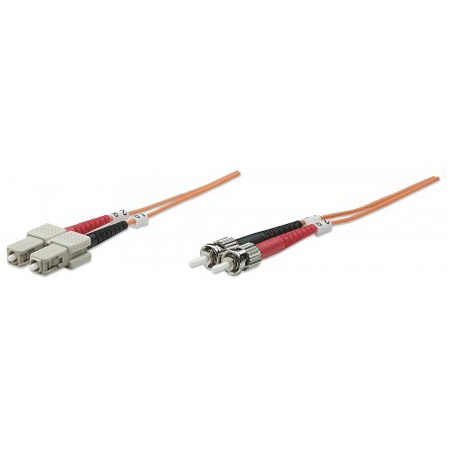 751247 Intellinet Network Solutions Fiber Optic Patch Cable - Duplex - Multimode ST/SC - 62.5/125 microinchm - OM1 - 82 Feet - Orange
