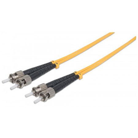 751292 Intellinet Network Solutions Fiber Optic Patch Cable - Duplex - Single-Mode ST/ST - 9/125 microinchm - OS2 - 30 Feet - Yellow