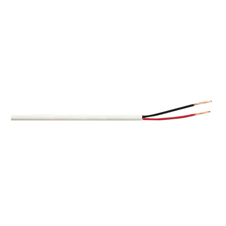 760140M1W Remee 14 AWG 2 Conductors Unshielded Solid Bare Copper FPLP Plenum Fire Alarm Cables - 1000' Reel - White