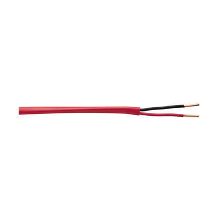 760180M1R Remee 18 AWG 2 Conductors Unshielded Solid Bare Copper FPLP Plenum Fire Alarm Cables - 1000' Reel - Red