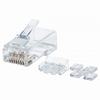 Show product details for 790536 Intellinet Cat6 RJ45 Modular Plugs Pro Line UTP 3-Prong for Solid Wire - 80 Plugs with Liners and Sleds in Jar