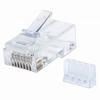 Show product details for 790604 Intellinet Cat6 RJ45 Modular Plugs UTP 3-Prong for Solid Wire - 90 Plugs and Liners in Jar