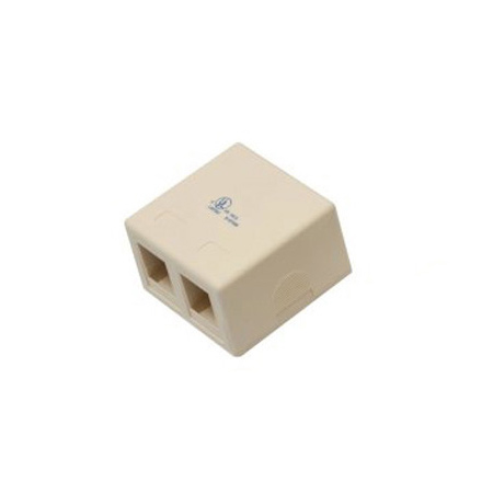 7PK-302AIV Pro's Kit Two Port Keystone Surface Mount Box - Ivory