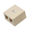 7PK-302AIV Pro's Kit Two Port Keystone Surface Mount Box - Ivory