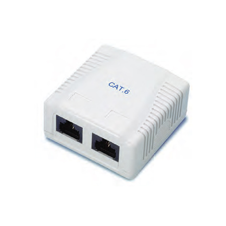 7PK-342RC6US-DWH Pro's Kit Surface Mounted Box with Dual Port CAT6 Jack - White