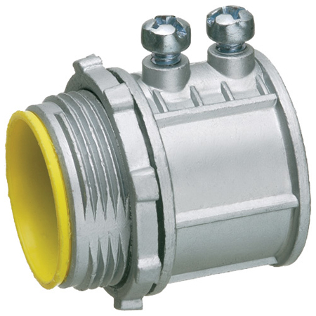 806A-12 Arlington Industries 2-1/2" EMT Set-Screw Connectors w/ Insulated Throat – Pack of 12