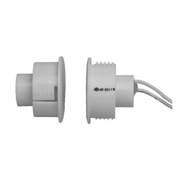 80SD-BR Steel Door 1" Diameter Closed Recessed Contact and Magnet with 1 1/2" Gap - Brown - Min QTY 10