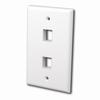 820002 Vanco Wall Plates Keystone 2 Port Ivory