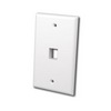 820101 Vanco Wall Plates Keystone 1 Port White