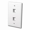 820102 Vanco Wall Plates Keystone 2 Port White