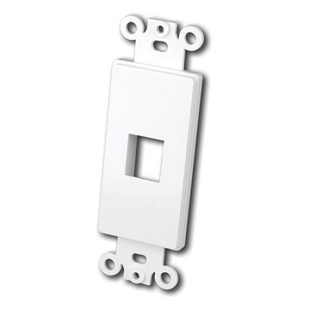 820311 Vanco Wall Plate Keystone Decor 1 Port - Ivory