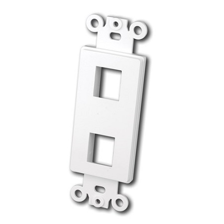 820312 Vanco Wall Plate Keystone Decor 2 Port - Ivory