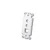 Show product details for 820325 Vanco Wall Plate Keystone Decor 1 Port 2 Hex  - White