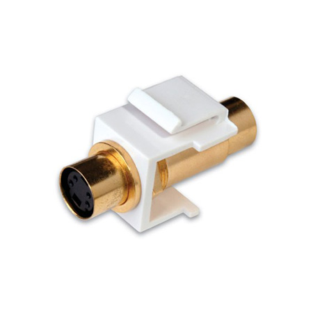 820410 Vanco Keystone-Inserts SVHS Jack - White