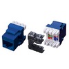 Show product details for 820476 Vanco Keystone Inserts Category 5e 8C 180Degree 110 Blue