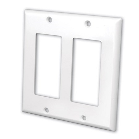 820502 Vanco Wall Plate Decor Cover 2 Gang Ivory