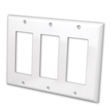 820503 Vanco Wall Plate Decor Cover 3 Gang Ivory
