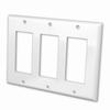 Show product details for 820503 Vanco Wall Plate Decor Cover 3 Gang Ivory