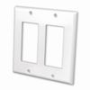 Show product details for 820512 Vanco Wall Plate Decor Cover 2 Gang White