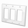 Show product details for 820513 Vanco Wall Plate Decor Cover 3 Gang White