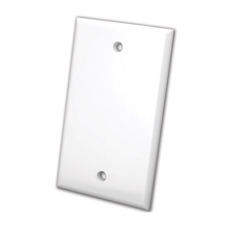 820540 Vanco Wall Plates Blank 1 Gang White