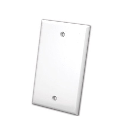 820540X Vanco Blank Wall Plates - Single - White