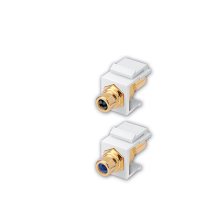 820613 Vanco Keystone-Inserts White RCA Insulator Orange