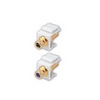 Show product details for 820636 Vanco Keystone-Inserts White RCA to Female Insulator Blue