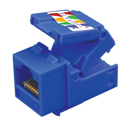 820804 Vanco Keystone-Insert CAT5E 8C Tool-Less Blue