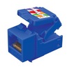 Show product details for 820811 Vanco Keystone-Inserts CAT6 8C Tool-Less Blue
