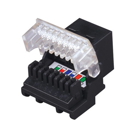 820834 Vanco Keystone Inserts Category3 RJ12 Jack Toolless Ivory