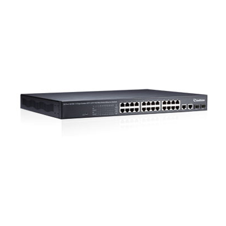 [DISCONTINUED] GV-POE2401 Geovision 24 port 400W 802.3at 2-Port Gigabit Copper/SFP Combo Uplink
